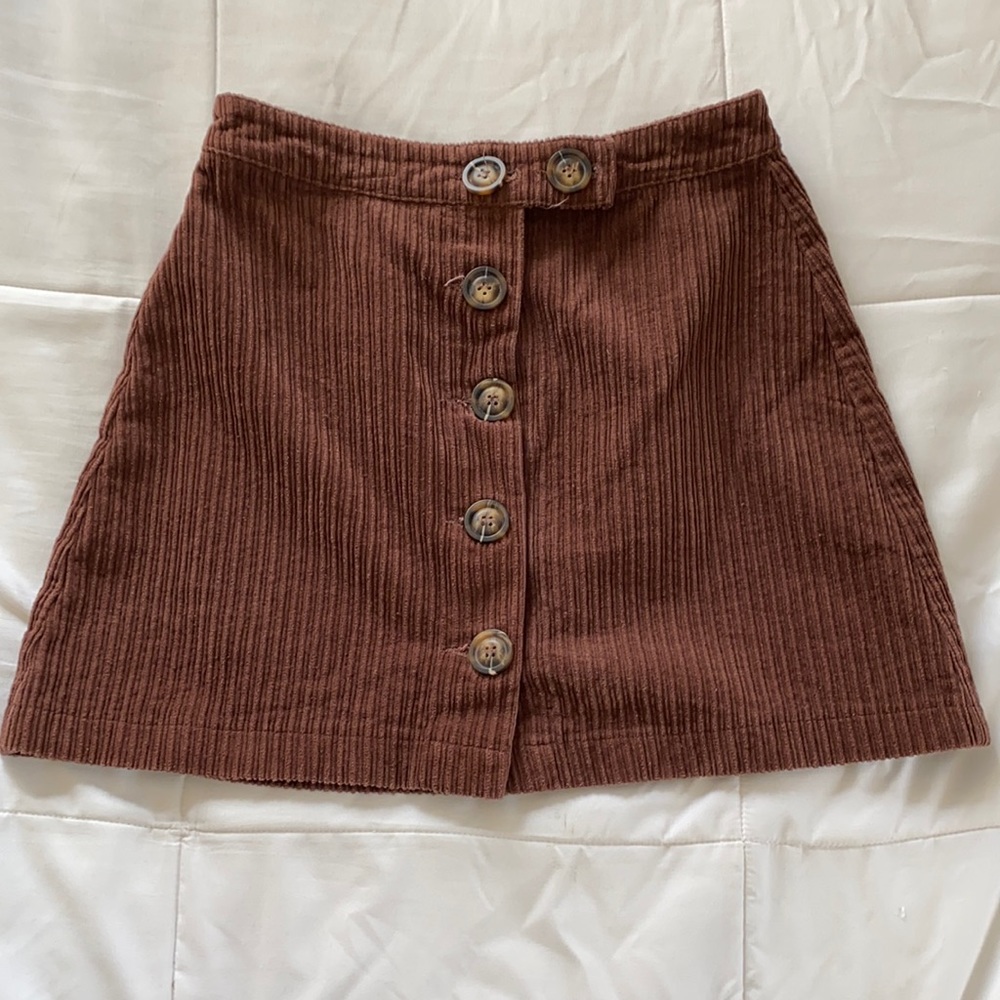 Maroon corduroy skirt